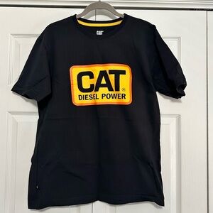 Caterpillar CAT Diesel Power Logo Short Sleeve T-shirt Black Size Large VGUC‎